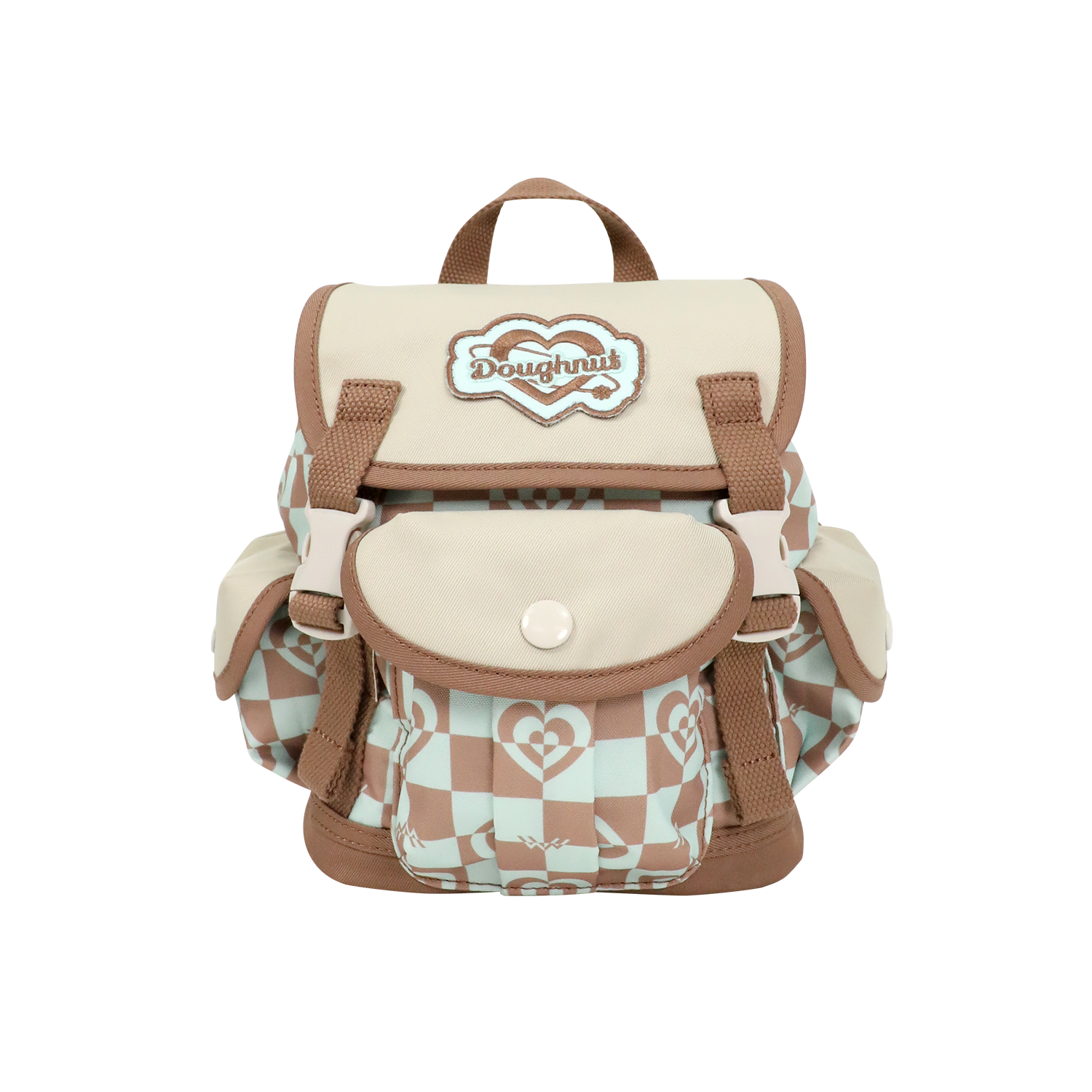 Kaleido Series Priestess Crossbody Bag in Mushroom Checked