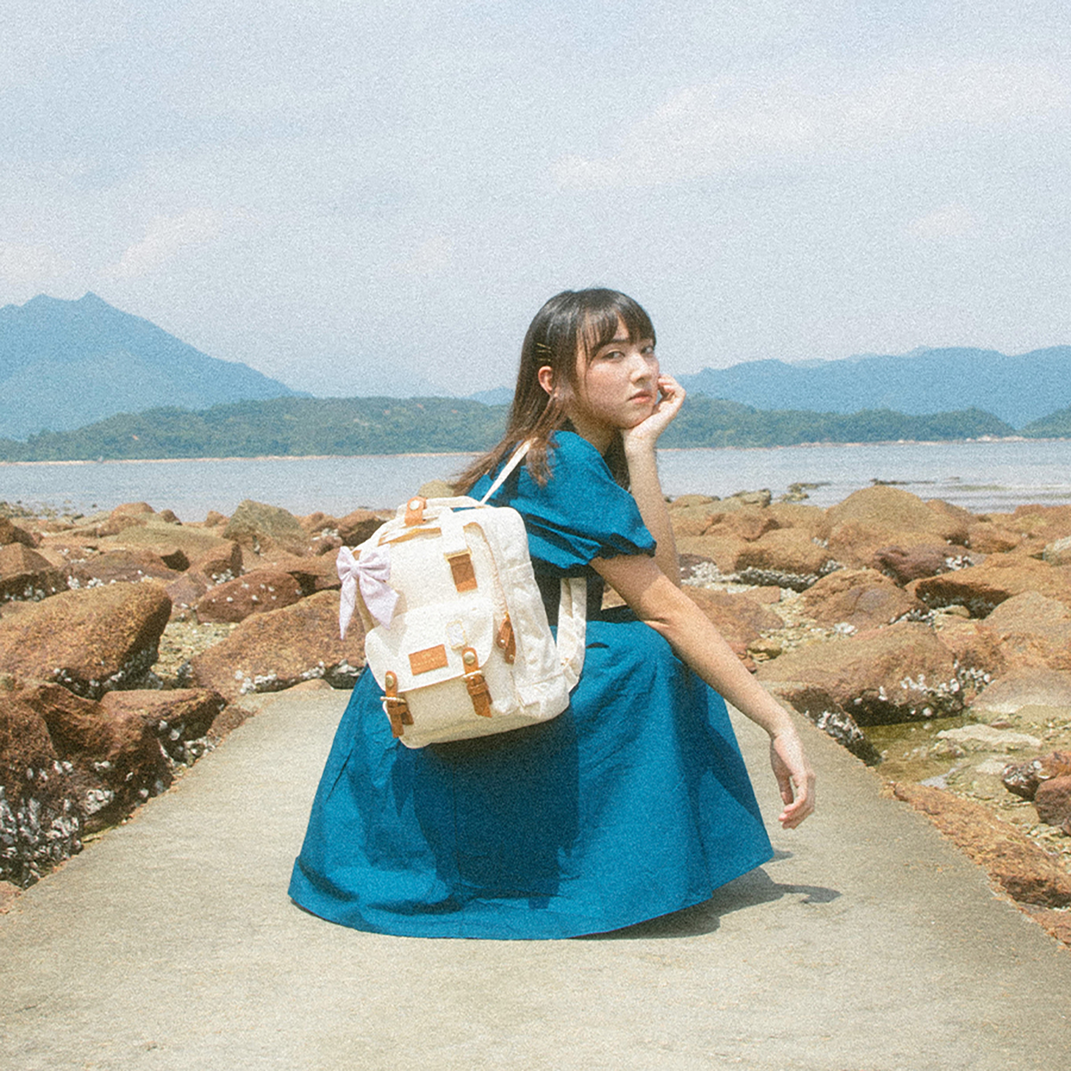 doughnut backpack mini Macaroon Organic Cotton Series Beige Official EU like mushroom spires rise around you MACAROON MINI Doughnut Philippines