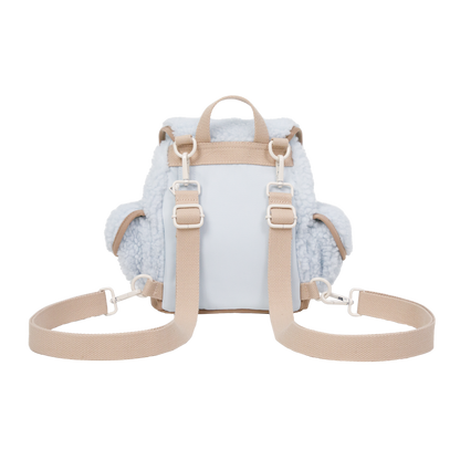 Nylon & Mesh Mini Backpack - White