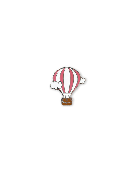 Brooch Red X White Balloon